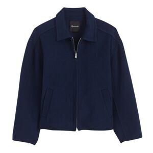 Madewell Double Faced Wool Blend Jacket True Midnight Blue NT128 Size Medium
